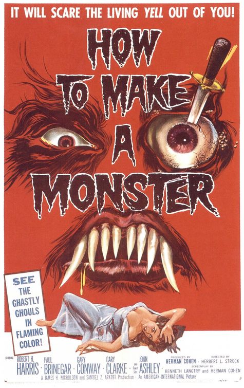 the movie poster: How to Make a Monster (1958)