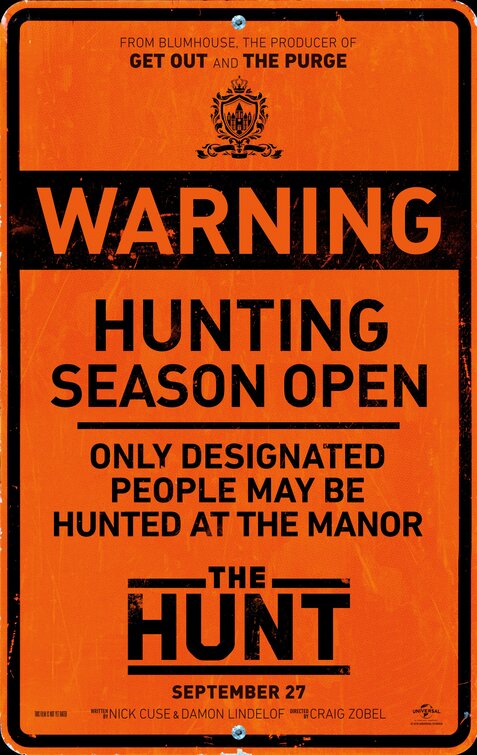 1000 piece jigsaw puzzle for the movie poster: The Hunt (2020)