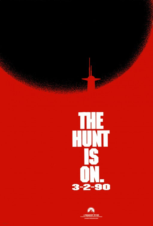 the movie poster: The Hunt For Red October (1990) ver1