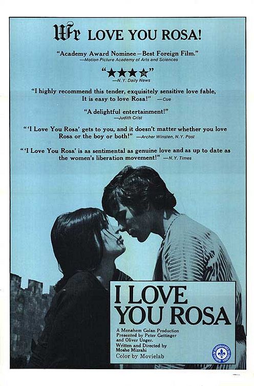 the movie poster: I Love You Rosa (1973)