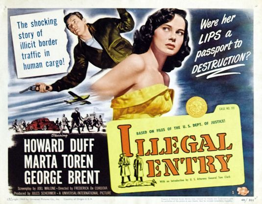 the movie poster: Illegal Entry (1949)