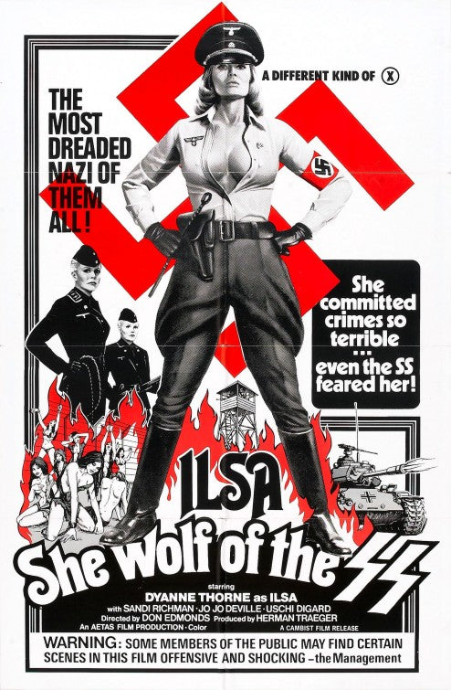 1000 piece jigsaw puzzle for the movie poster: Ilsa: She Wolf of the SS (1975)