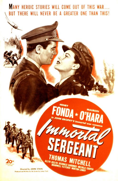 the movie poster: Immortal Sergeant (1943)