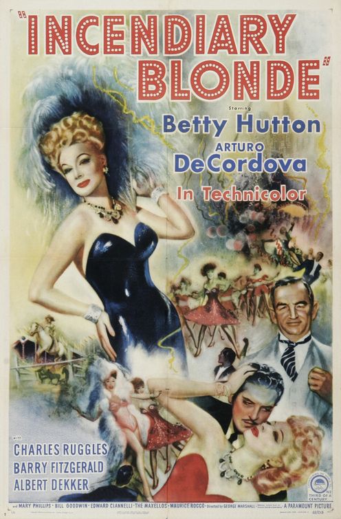 the movie poster: Incendiary Blonde (1945)