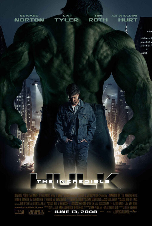 the movie poster: The Incredible Hulk (2008)