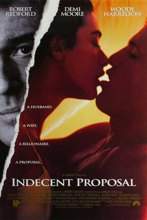 1000 piece jigsaw puzzle for the movie poster: Indecent Proposal (1993)