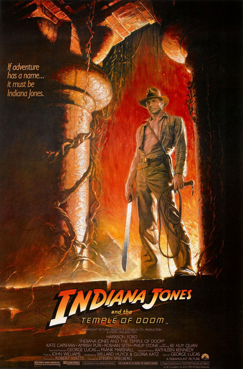 the movie poster: Indiana Jones and the Temple of Doom (1984) ver1