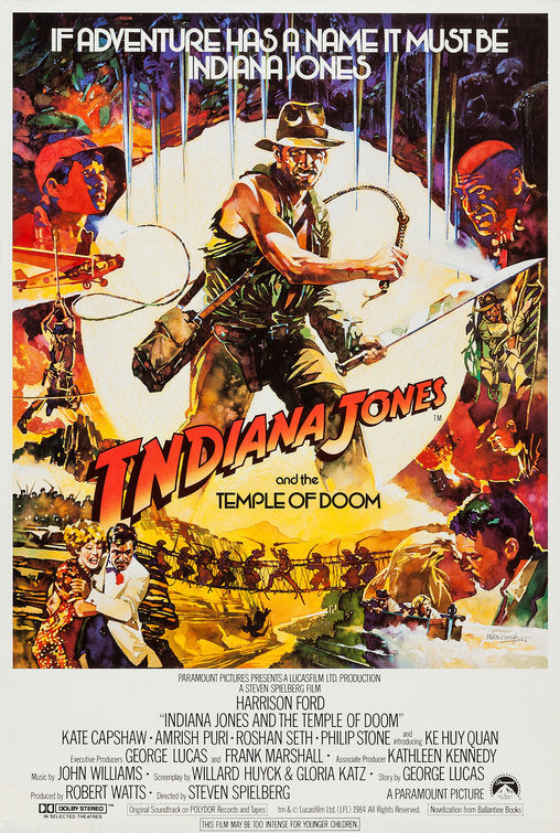 the movie poster: Indiana Jones and the Temple of Doom (1984) ver4