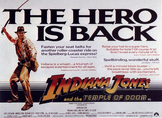 the movie poster: Indiana Jones and the Temple of Doom (1984) ver6
