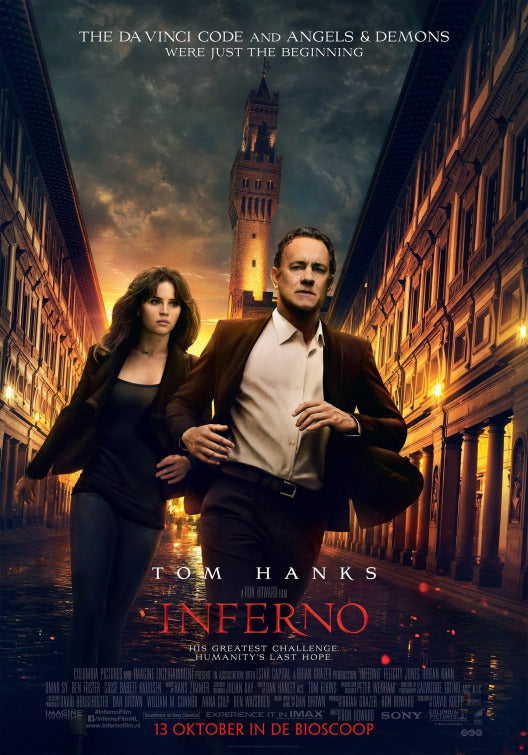 1000 piece jigsaw puzzle for the movie poster: Inferno (2016) ver4