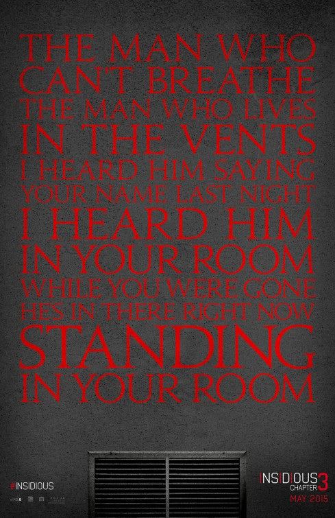 1000 piece jigsaw puzzle for the movie poster: Insidious: Chapter 3 (2015)
