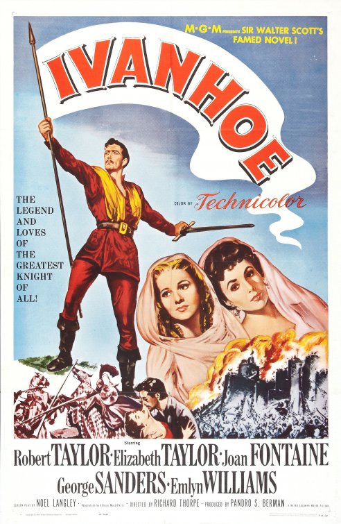 1000 piece jigsaw puzzle for the movie poster: Ivanhoe (1952)