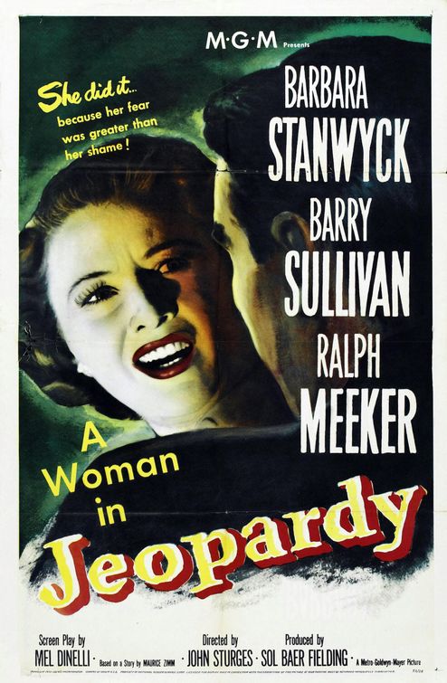 the movie poster: Jeopardy (1953)