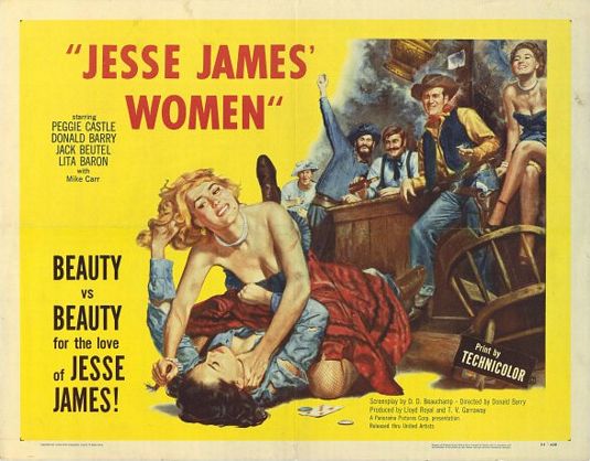 the movie poster: Jesse James' Women (1954)