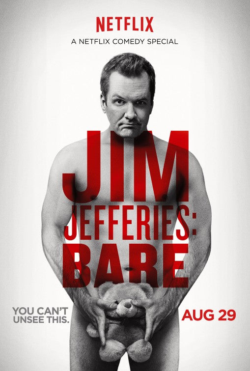 1000 piece jigsaw puzzle for tv poster: Jim Jefferies: BARE
