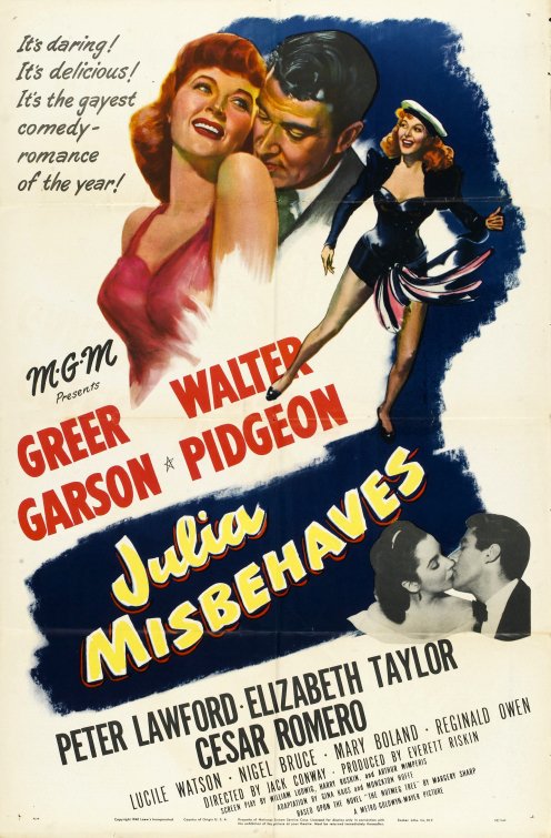 1000 piece jigsaw puzzle for the movie poster: Julia Misbehaves (1948)