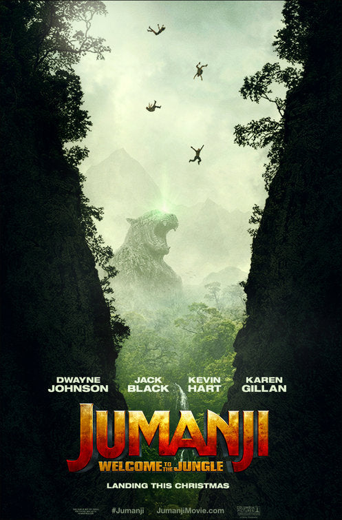 1000 piece jigsaw puzzle for the movie poster: Jumanji: Welcome to the Jungle (2017)