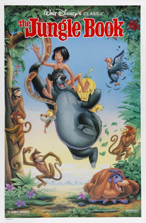 1000 piece jigsaw puzzle for the movie poster: The Jungle Book (1967) ver2