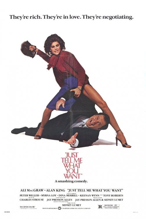 1000 piece jigsaw puzzle for the movie poster: Just Tell Me What You Want (1980)