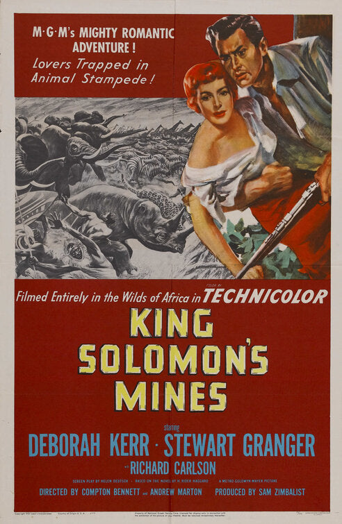 1000 piece jigsaw puzzle for the movie poster: King Solomon's Mines (1950)