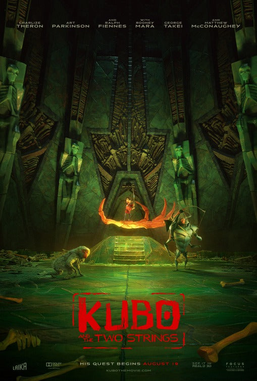 1000 piece jigsaw puzzle for the movie poster: Kubo and the Two Strings (2016) ver10