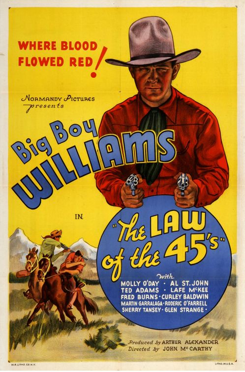 the movie poster: The Law of the 45s (1935)