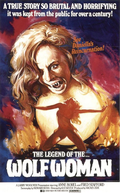 the movie poster: The Legend of the Wolf Woman (1977)