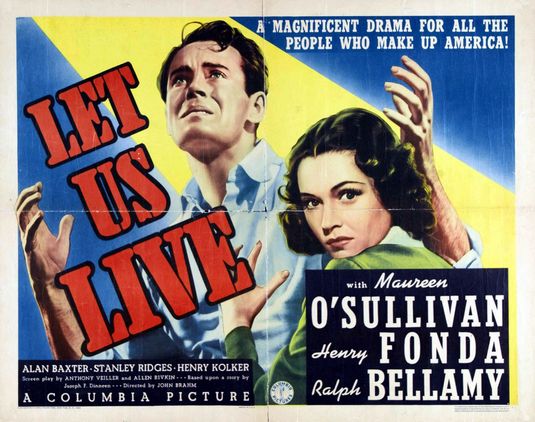 the movie poster: Let Us Live (1939)