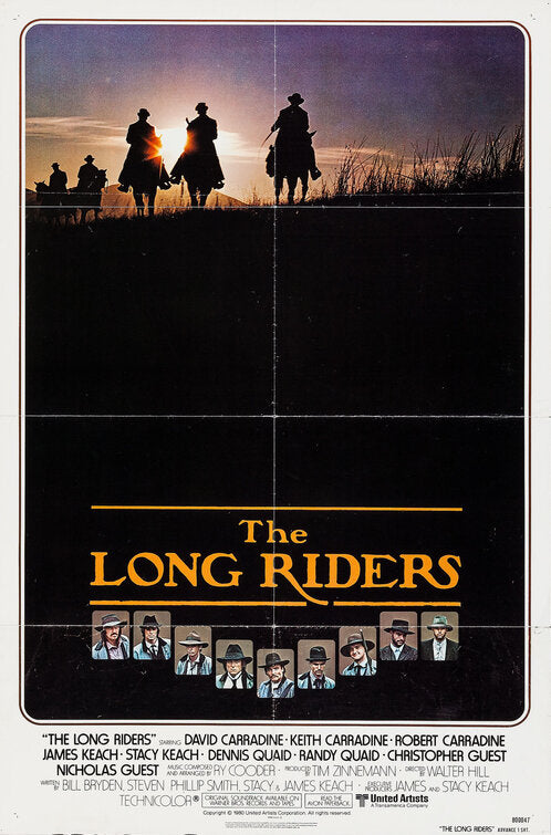 the movie poster: The Long Riders (1980) ver2