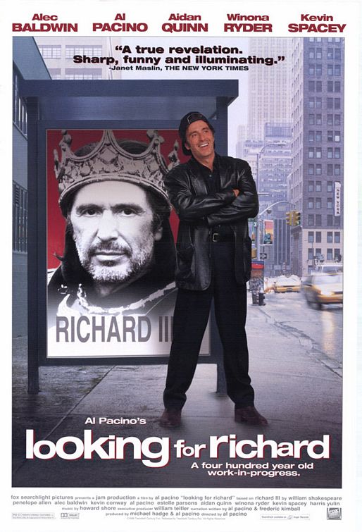 the movie poster: Looking For Richard (1996)