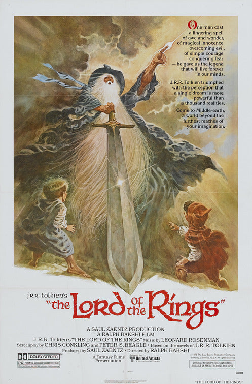 the movie poster: The Lord of the Rings (1978)