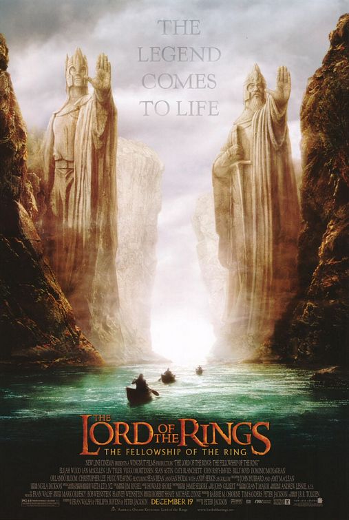 the movie poster: The Lord of the Rings: The Fellowship of the Ring (2001) ver3