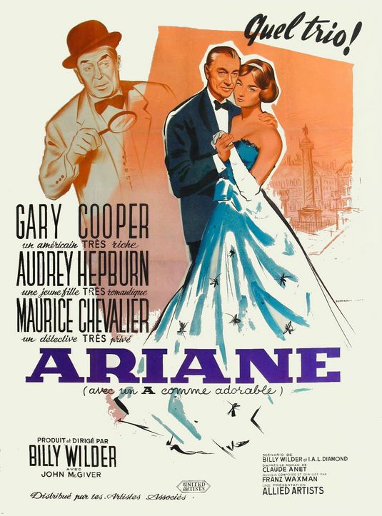 the movie poster: Love in the Afternoon (1957) ver2