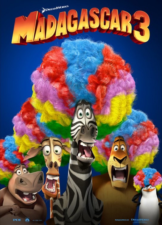 1000 piece jigsaw puzzle for the movie poster: Madagascar 3 (2012) ver2