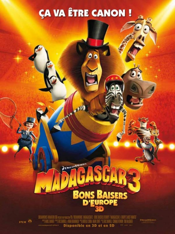 1000 piece jigsaw puzzle for the movie poster: Madagascar 3 (2012) ver5