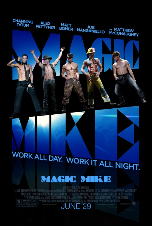 1000 piece jigsaw puzzle for the movie poster: Magic Mike (2012)