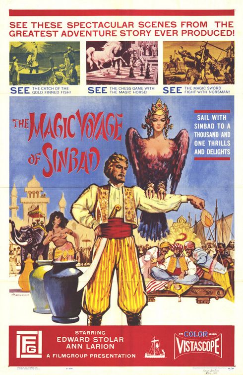 the movie poster: The Magic Voyage of Sinbad (1953)