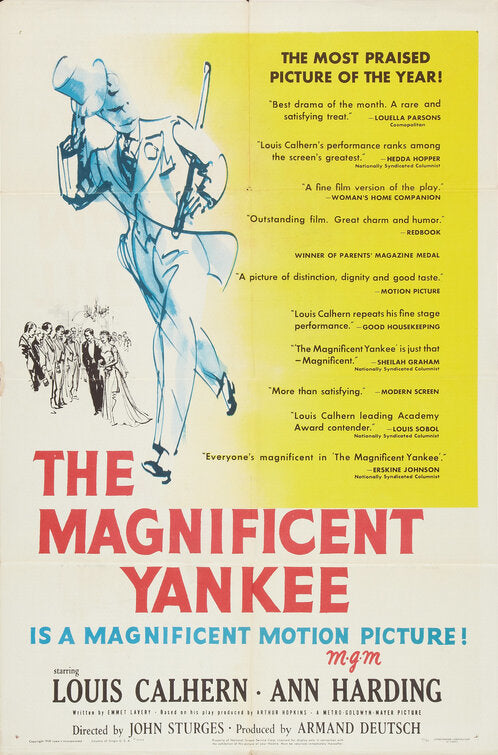 1000 piece jigsaw puzzle for the movie poster: The Magnificent Yankee (1950)