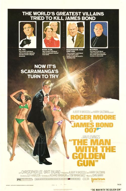 1000 piece jigsaw puzzle for the movie poster: The Man With the Golden Gun (1974) ver2