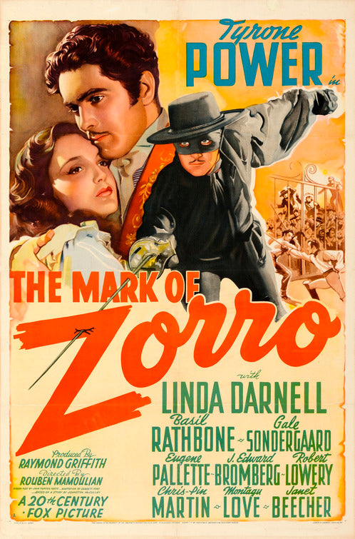 1000 piece jigsaw puzzle for the movie poster: The Mark of Zorro (1940)