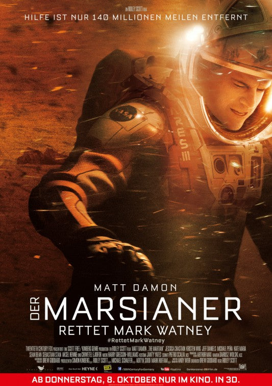1000 piece jigsaw puzzle for the movie poster: The Martian (2015) ver3