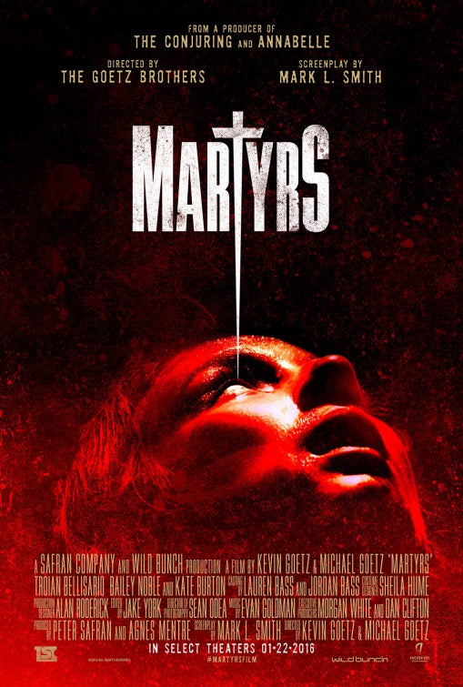 1000 piece jigsaw puzzle for the movie poster: Martyrs (2016)
