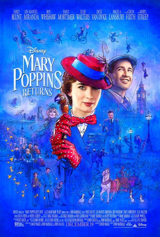 1000 piece jigsaw puzzle for the movie poster: Mary Poppins Returns (2018) ver2