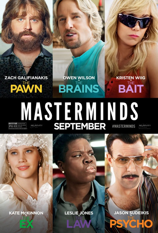 1000 piece jigsaw puzzle for the movie poster: Masterminds (2016) ver8