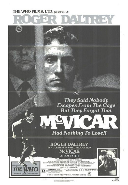 the movie poster: McVicar (1980) ver2