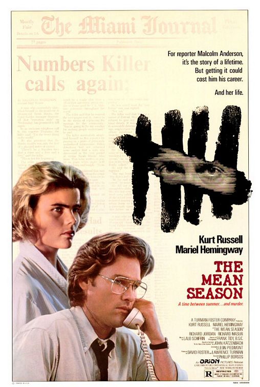 the movie poster: The Mean Season (1985)