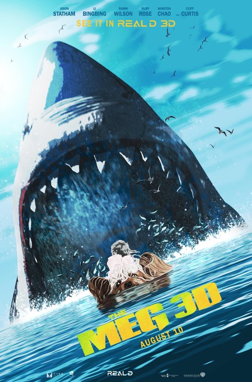 1000 piece jigsaw puzzle for the movie poster: The Meg (2018) ver13