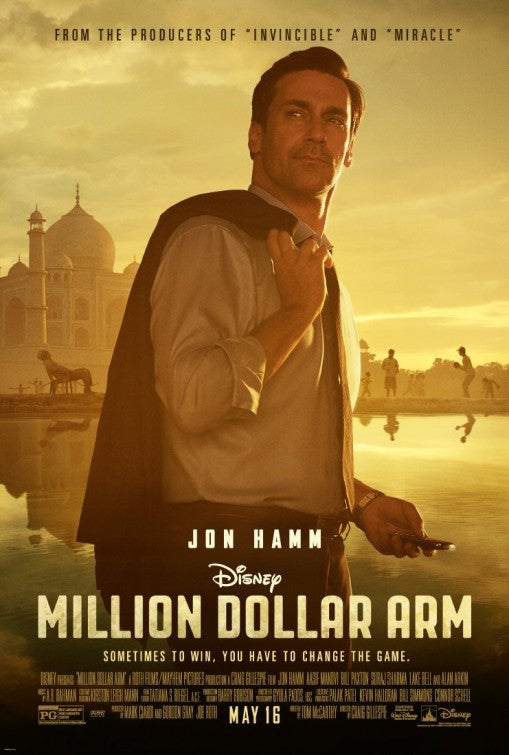 1000 piece jigsaw puzzle for the movie poster: Million Dollar Arm (2014)
