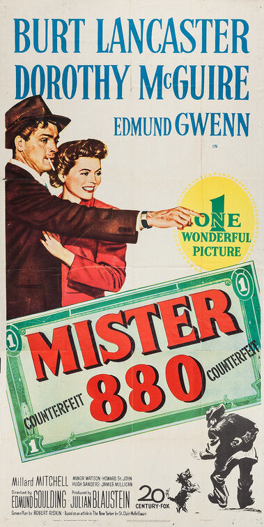1000 piece jigsaw puzzle for the movie poster: Mister 880 (1950)