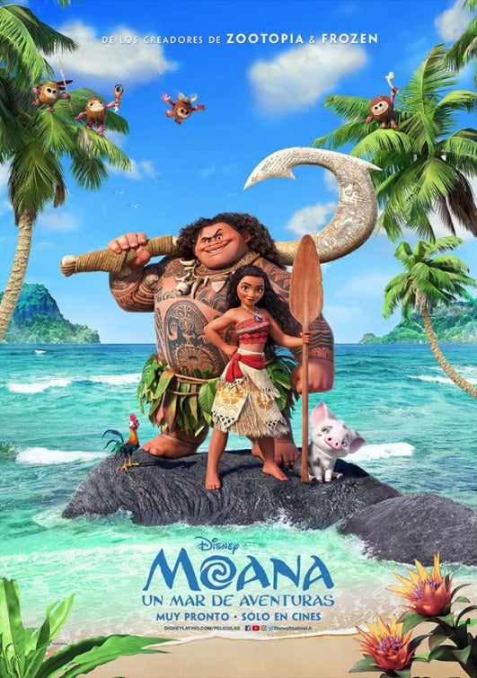 1000 piece jigsaw puzzle for the movie poster: Moana (2016) ver9